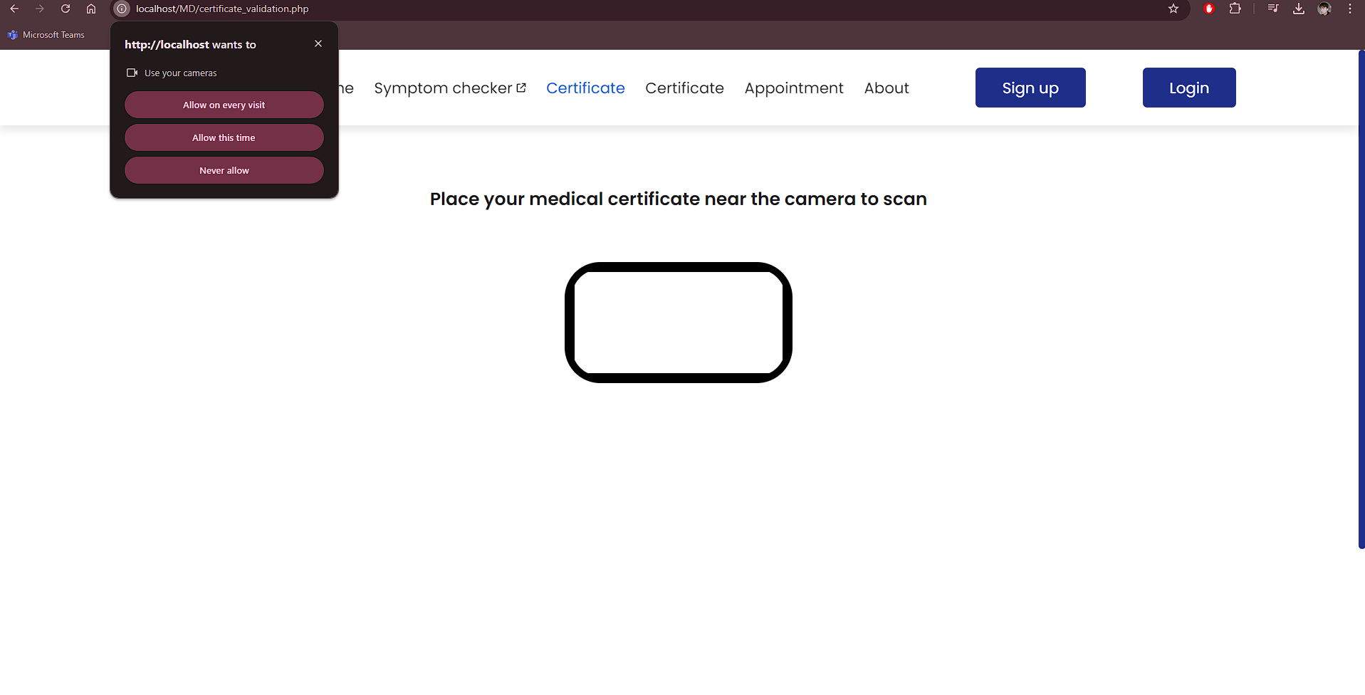 Certificate Validator Page