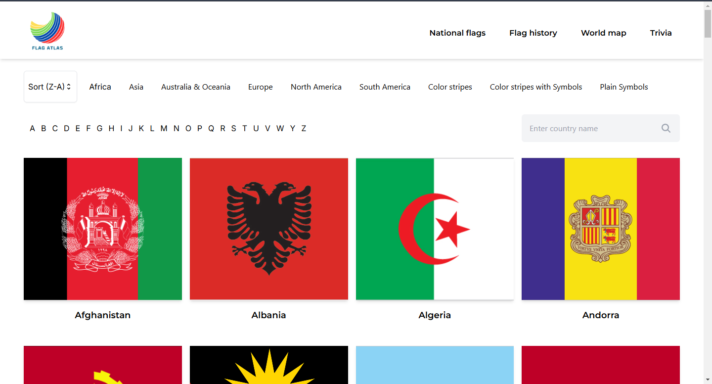 Flag Atlas Page